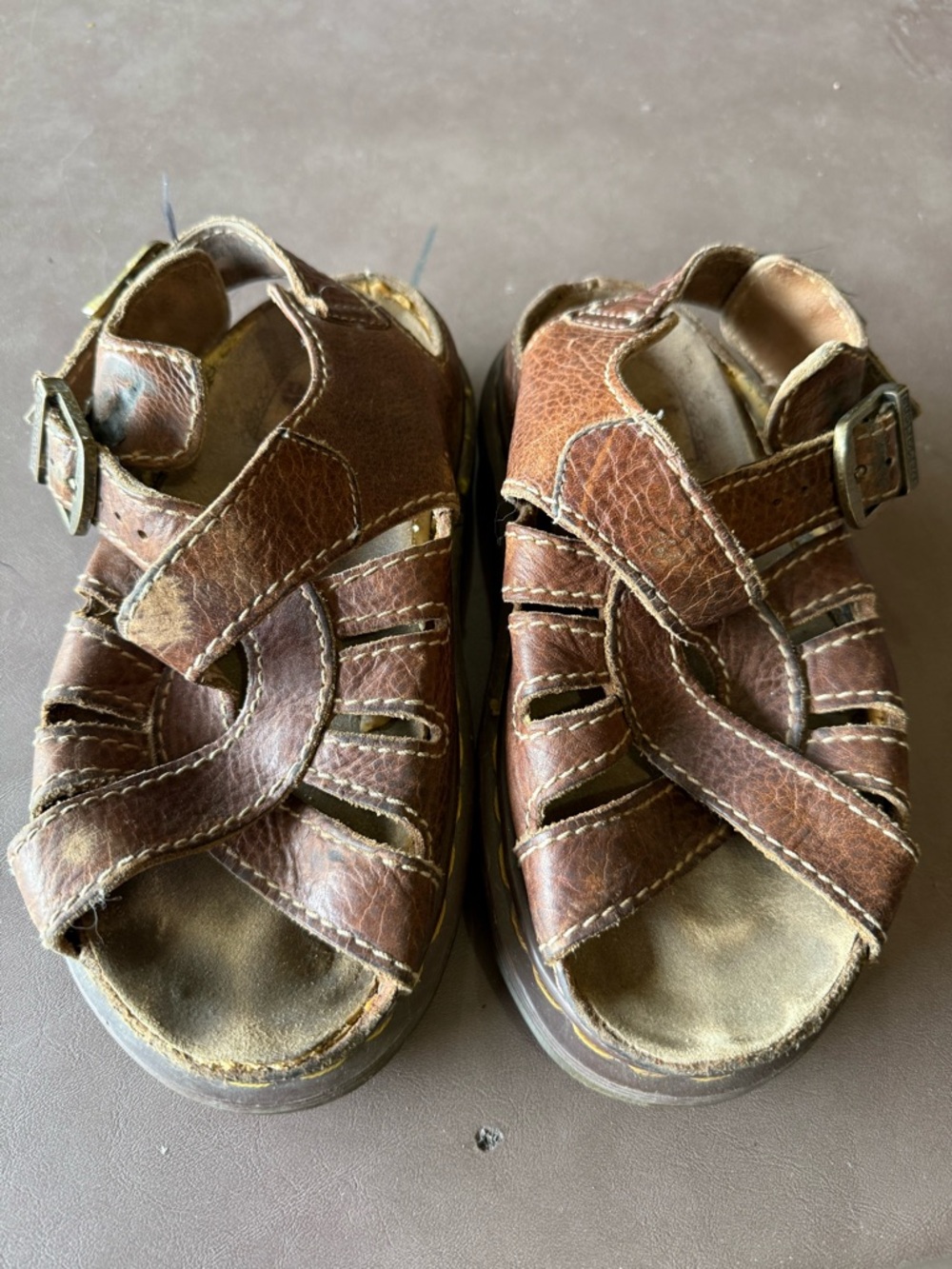 Vintage Dr Marten brown fisherman sandal size 38